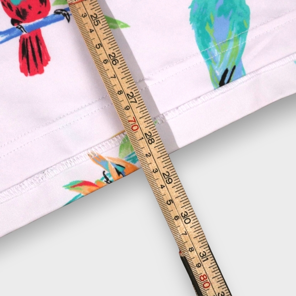 Chubbies The Birds Of Polodise Performance Polo Shirt Medium White Parrot Toucan - Picture 6 of 8